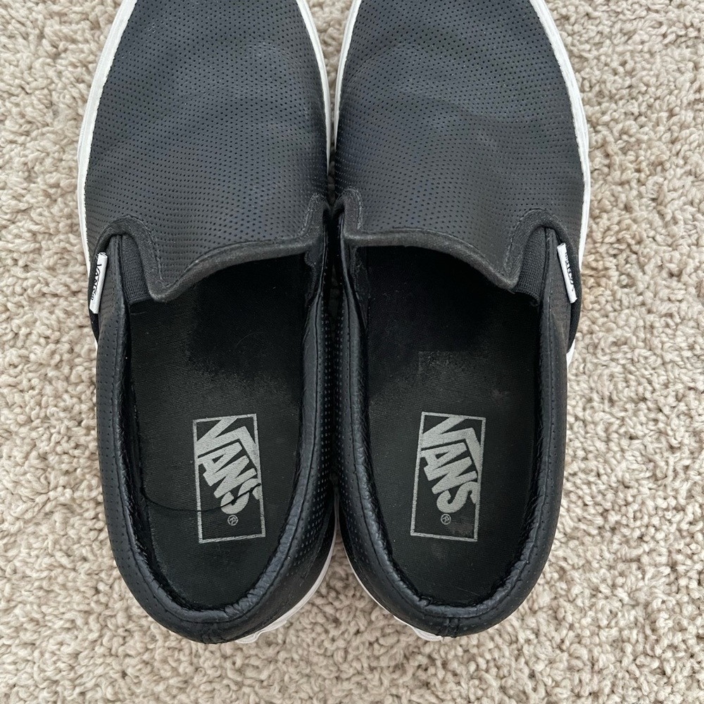 Vans Black Slip-On Sneakers Canvas Comfort